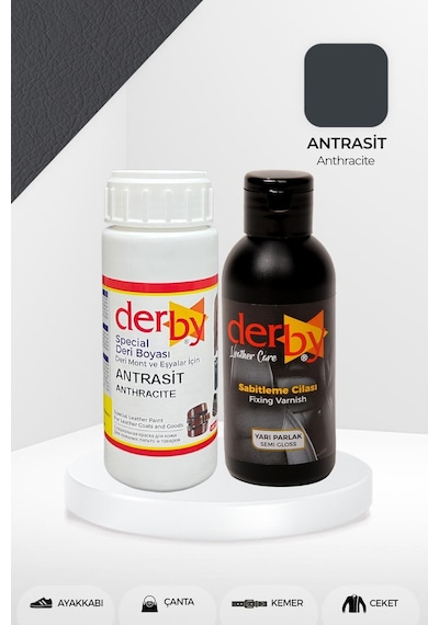 Derby Deri Mont Boyası ve Sabitleme Cilası 100 G Set