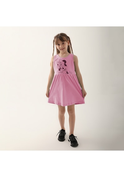 Minnie Mouse D4860-3 Çocuk  Şeker Pembe Elbise
