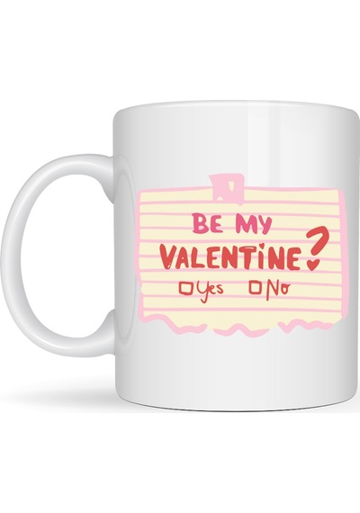 Be My Valentine Porselen Kupa Model 8 Sevgiliye Özel Romantik Tasarım Diğer