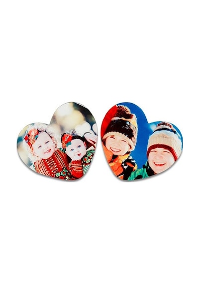 Sublimasyon Magnet Küçük Kalp 8 CM x 7 CM 10 Adet