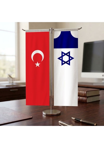 Karamanoğulları Beyliği Bayrağı Ve Türkiye Bayrağı Kırlangıç T Tipi Masa Bayrak Takımı Diğer