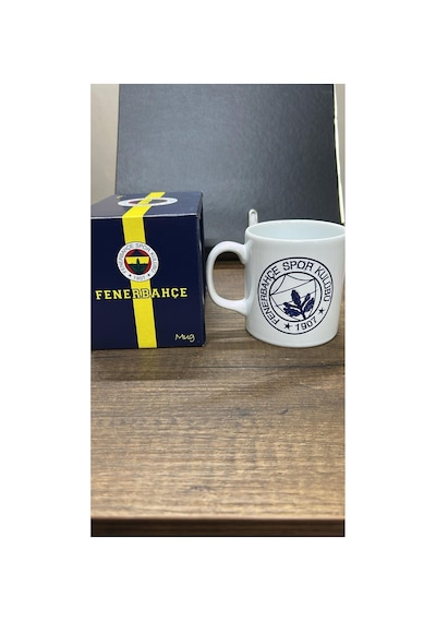 Fenerbahçe Lisanslı Taraftar Seramik Kupa Sarı Lacivert Çok Renkli