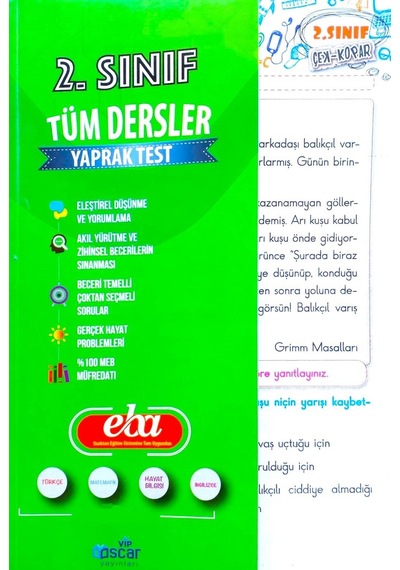 2.sınıf Tüm Dersler Eğlenceli Eğitici Tatil Kitabı Ve Tekrar Seti - 5 Kitap