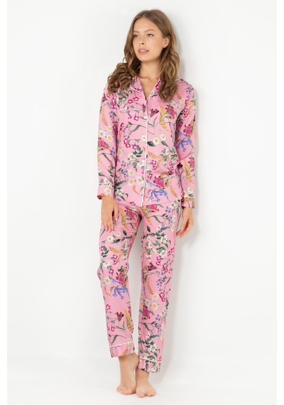Miorre Doremi Rosy Uzun Kollu Bayan Pijama Takımı 001