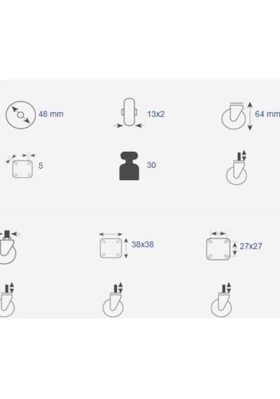 Gülormanürünleri Hts 421 Pls Büyük Frenli Tablalı Teker(4 Adet)