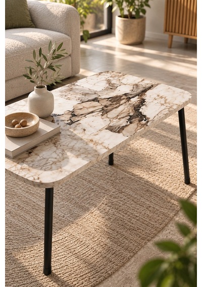 Sulorahome Siyah Metal Profil Ayaklı Mermer Desenli Beyaz Orta Sehpa 90x60 Cm Beyaz Mermer Sulorahome Siyah Metal Profil Ayaklı Mermer Desenli Beyaz Orta Sehpa 90x60 Cm Beyaz Mermer