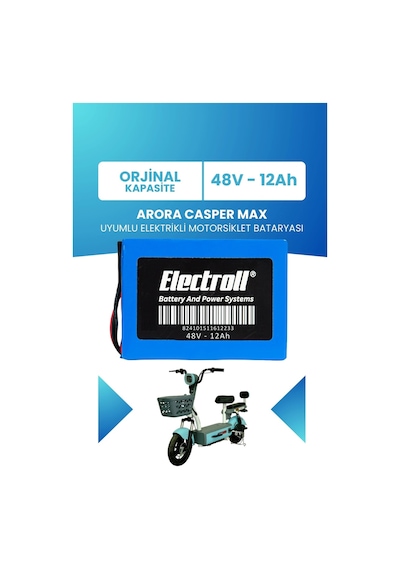 Arora Casper Max Uyumlu Batarya Lifepo4 48v 12ah