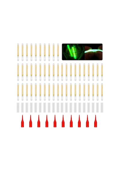 Valkyrie 50 Adet Kutulu Extra Aparatlı Fosfor Fitili - 39x4,5mm Xxl Boy - Glow Sticks - Yem İçi, Olta Ucu, Şamanda