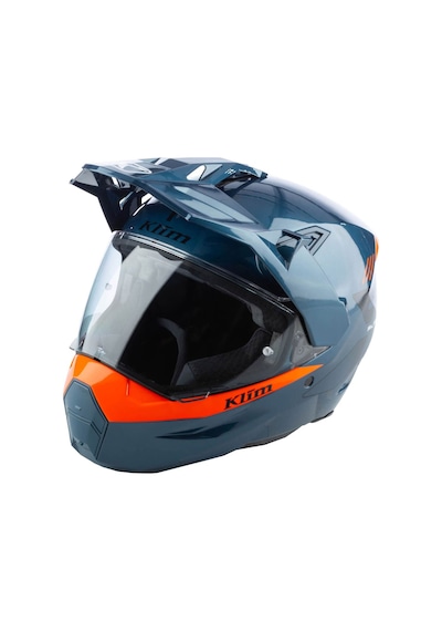 Klim X1 Alpha Carbon Concept Korumalı Adv Kapalı Motosiklet Kaskı Mavi Turuncu
