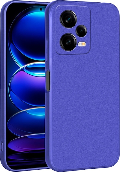 Noktaks - Xiaomi Uyumlu Redmi Note 12 Pro 5g - Kılıf Mat Renkli Esnek Premier Silikon Kapak - Saks Mavi