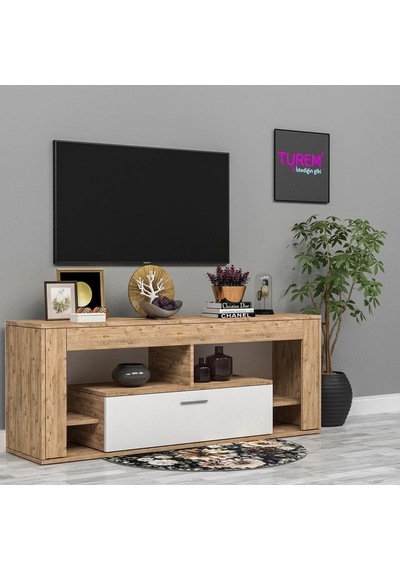 Wood Tv Ünitesi Mdf Antrasit Wood Tv Ünitesi Mdf Antrasit