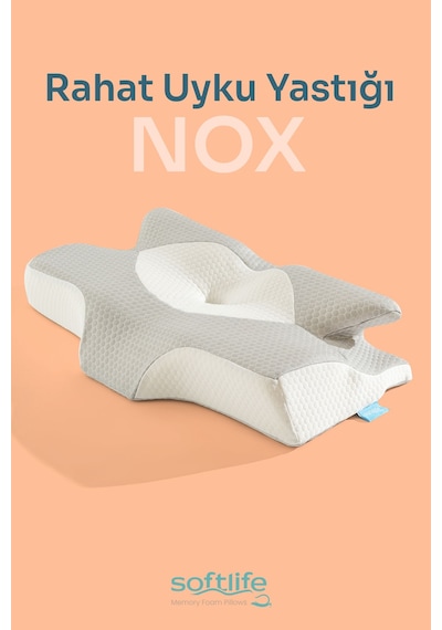 Visco Nox Omuz Önleyici Ortopedik Visko Yastık 64 x 38 x 12.5 CM Beyaz