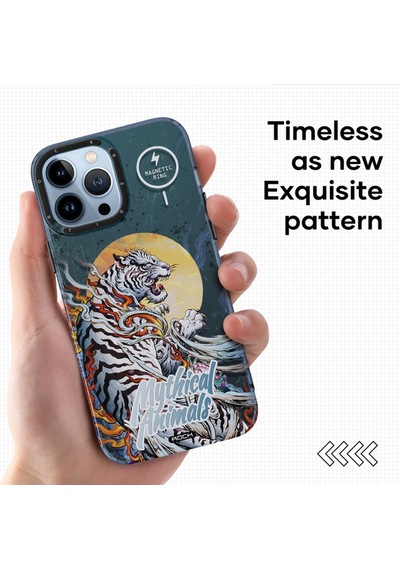 Rock Apple Uyumlu iPhone 13 Pro Max Inshare Serisi Magsafe Kılıf Tıger Tiger