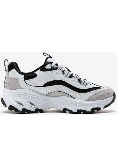 Skechers Arch Fit D'Lites Kadın Sneakers - Beyaz 149805 WBK Beyaz