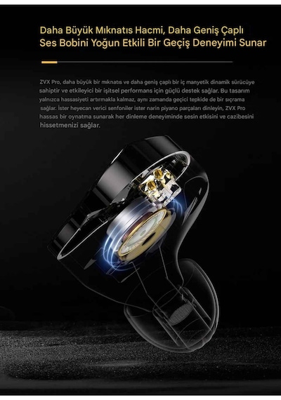 Kz Zvx Pro Saf Akustik Tasarım Tamamen Metal Iem Zvx Pro