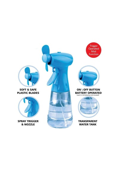 Sulu El Fanı Vantilatör Serinletici Mini Klima Yüz Soğutma Fanı 350 Ml Su Tankı Pilli Water Spray