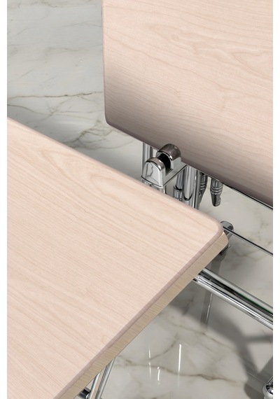 Eranş Serisi 4'lü Katlanır Mdf Mebran Koyu Ahşap Desen Çanta Zigon Sehpa Krom Ayak Koyu Ahşap Krom Ayak
