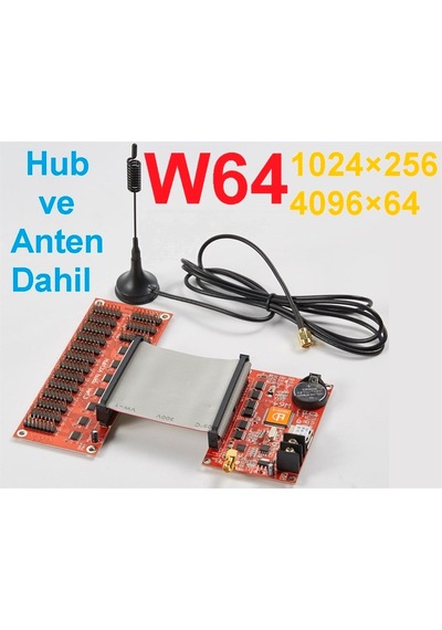 Hd-w64 Led Panel Kontrol Kartı 16 Sıra Usb+wı-fı Bağlantı 256 X 1024 Piksel Diğer