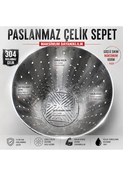 Çezgrup Prestij 22 Litre Full 304 Paslanmaz Çelik Üzüm Sıkma Presi 3 Ton Krikolu Profesyonel Seri