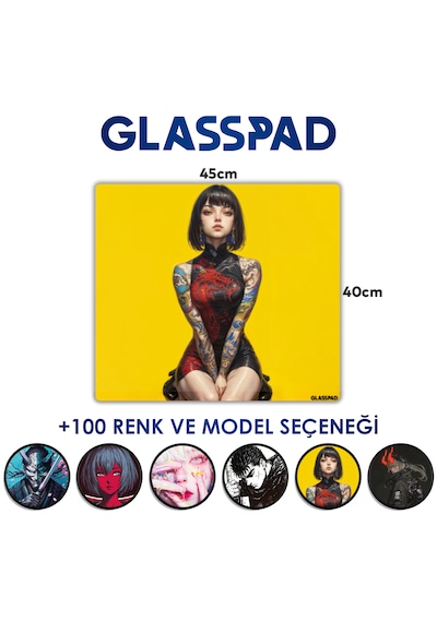 Glasspad Cam Mouse Pad - Premium Temperli Cam - 45x40 Cm Medium Fukuju