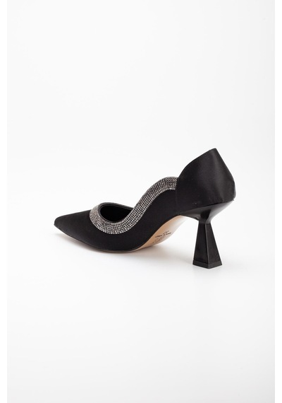 Dilimler Ayakkabı Saten Kalın Sıra Taşlı Siyah Kadın Kadeh Topuk Stiletto-2535-sıyah Siyah Dilimler Ayakkabı Saten Kalın Sıra Taşlı Siyah Kadın Kadeh Topuk Stiletto-2535-sıyah Siyah