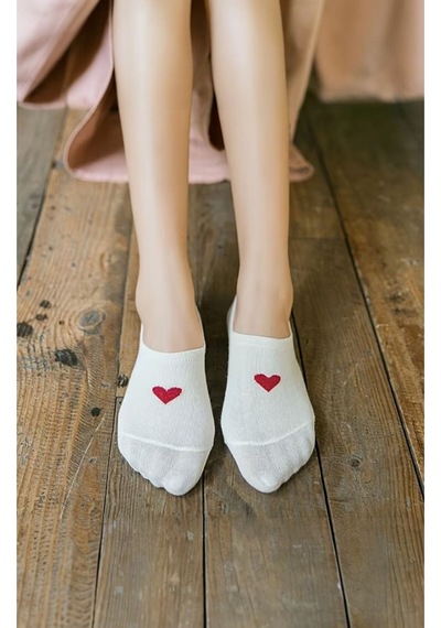 Hitit Socks Kadın 5 Çift Boğazı Olmayan Ayakkabıdan Görünmeye... Çok Renkli