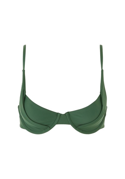 Lea The Label Şık Dikişli Bikini Üstü Yeşil