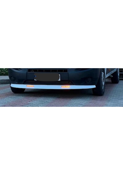 Ford Transit 2007-2013 Ön Tampon Eki Karlık Led'li İnce Model Parlak Beyaz Plastik