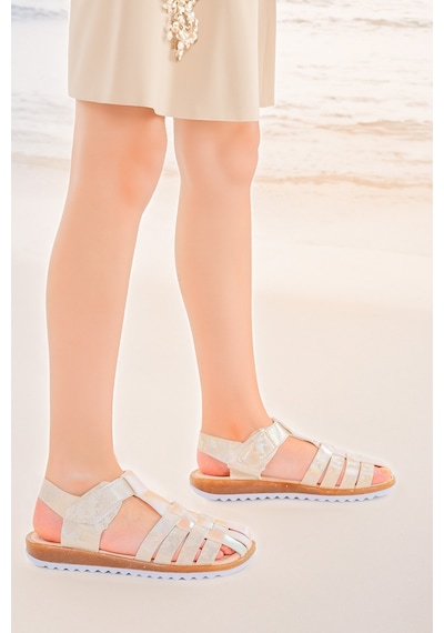 Kiko Kids Kız Çocuk Sandalet Arz 2348 Sedef