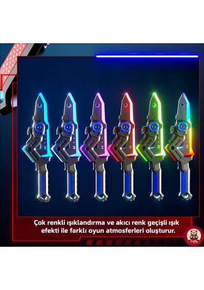 Oyuncak Işın Baltası ,led Işıklı Rgb,buhar Atan ,dahili Şarjlı ,ses Ve Işık Efektli ,darbe Sensörlü ,2 Farklı Modlu Kılıc Ve Balta Modlu ,35 Cm 1 Adet