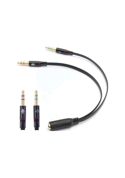 Alfais 4457 Kulaklık Mikrofon Çevirici Ayırıcı Dönüştürücü Çoklayıcı Adaptör Sku: Zeus8690010060419