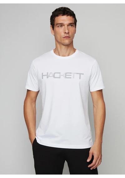 Hackett Beyaz Erkek Pamuklu T-shirt Hm500783