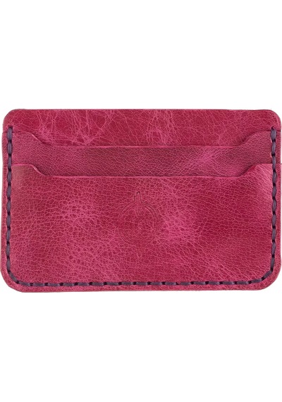 Twingold İsme Özel Yatay Kartlık - %100 Rainbow Deri - A011001 - Fuşya Fuşya
