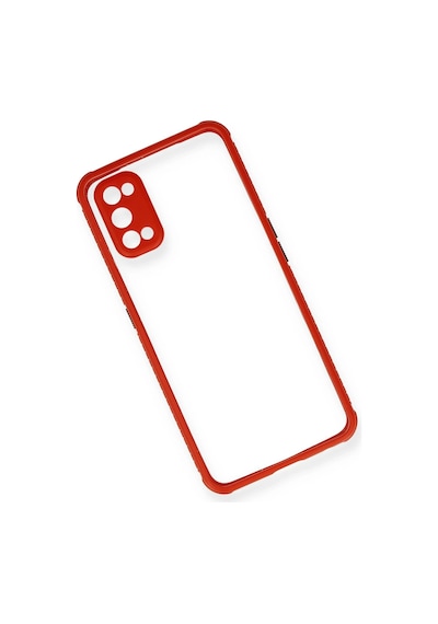 Newface Realme 7 Pro Kılıf Miami Şeffaf Silikon Lvsqvr - 90 - Kırmızı