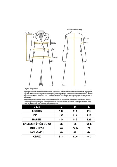 Olcay Çıkabilir Kapüşonlu Fermuar Detaylı Oversize Kaban Saks 3128 Saks Mavi