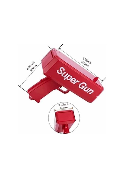 Para Dolar Atma Makinası Super Money Gun Para Saçma Fırlatma Tabancası Diğer