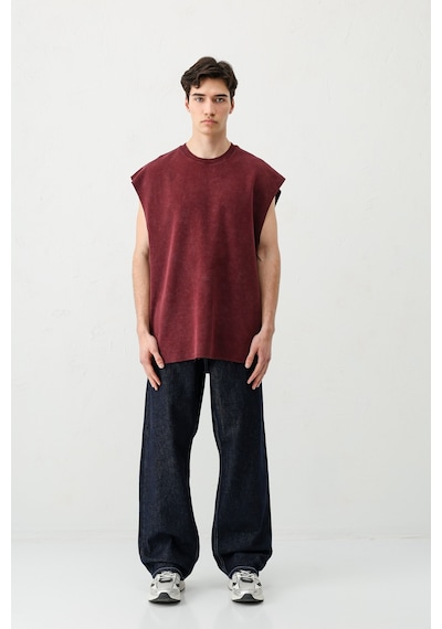Basic Kolsuz Tişört Bordo