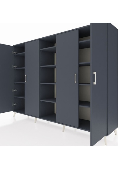 Hyperion Dolap 12 Raflı 4 Kapaklı 220x44x163 Antrasit-antrasit Antrasit-antrasit Hyperion Dolap 12 Raflı 4 Kapaklı 220x44x163 Antrasit-antrasit Antrasit-antrasit