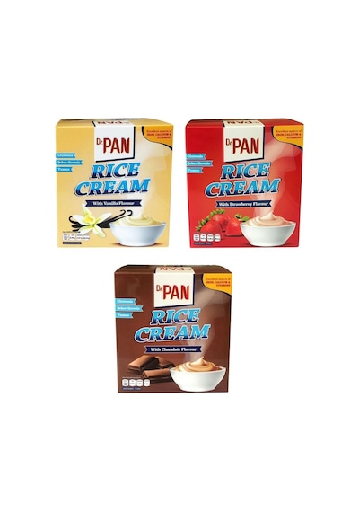 Dr Pan 3'lü Rice Cream Set Çikolata Vanilya Çilek 400 gr 3 Adet