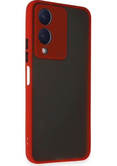 Newface - 326 - Vivo Y17s Kılıf Montreal Silikon Kapak - Edntrend - - Kırmızı