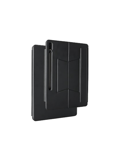 Samsung Galaxy Uyumlu Tab S10 Fe Plus Tablet Kılıf Bluetooh Bağlantılı Stand Klavyeli Tablet Touch Pad Yumuşak Tuş Siyah