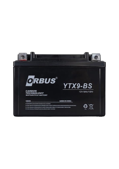 Orbus Ytx9-bs 12v 9a Motosiklet Aküsü 150 X 86 X 107 Mm 2.84kg Çok Renkli