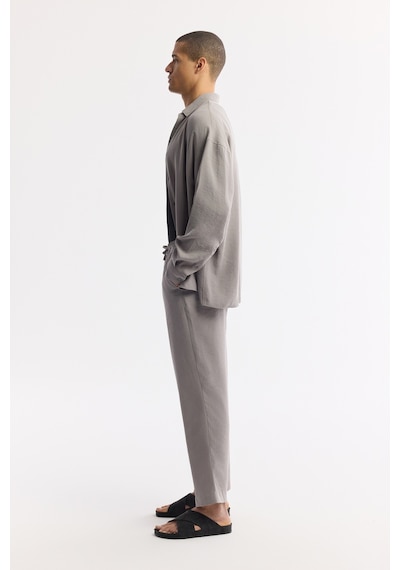 Avva Erkek Nardo Gri Beli Lastikli Bağcıklı Soft Touch Relaxed Fit Pantolon A51y3031