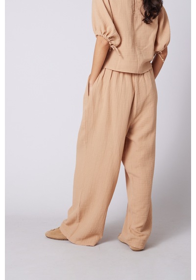 Bağcıklı Straıght Fıt Pantolon Camel