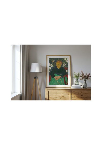 Klasik Sanat Van Gogh La Berceuse Beşik Sallayan Kadın Çerçevesiz Poster 21x30 Cm A4 Tablo