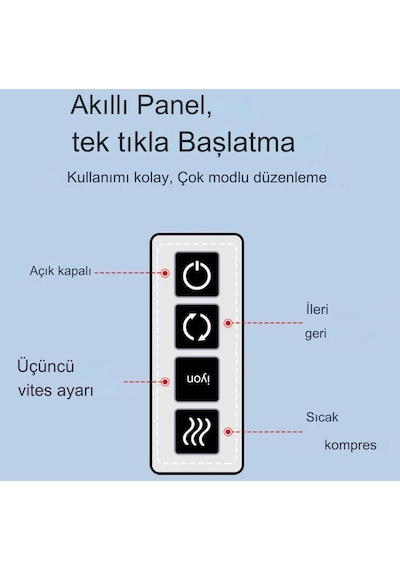 Mds Boyun Bel Sırt Ovma Isıtmalı Yoğurmalı Taşınabilir Masaj Yastığı