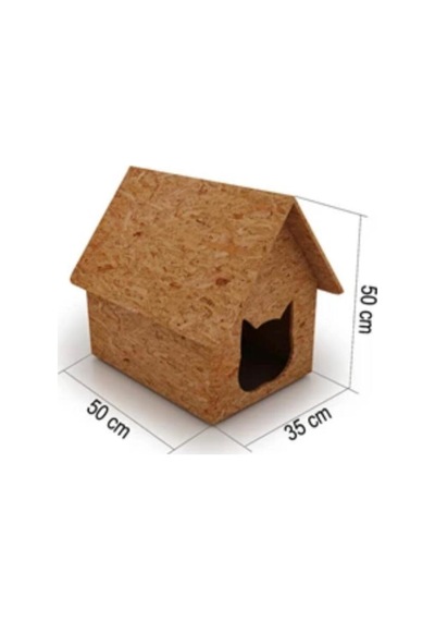 Kedi Evi Kedi Kulübesi Dış Mekan Kedi Yuvası 50x35x35cm