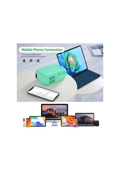 Jenerik Mini Projektör Ev Sineması Taşınabilir Yükseltme 1080P Desteklenir