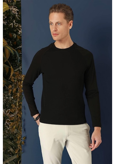 Efor Ts 872 Slim Fit Siyah Spor T-shirt Siyah