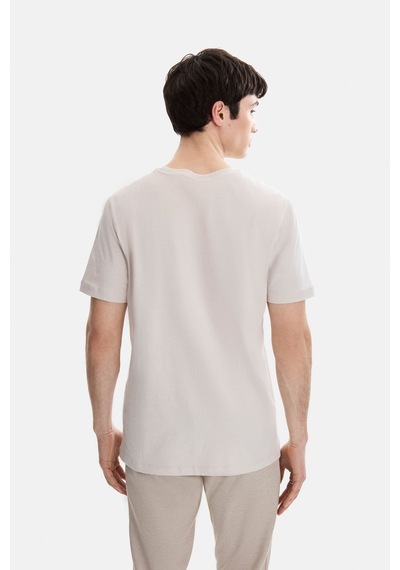 Backandbond Bej Regular Fit Bisiklet Yaka Tişört